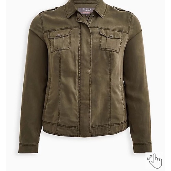 Torrid Size 3 Olive Tencel Bomber Jacket. NWT - Picture 4 of 4